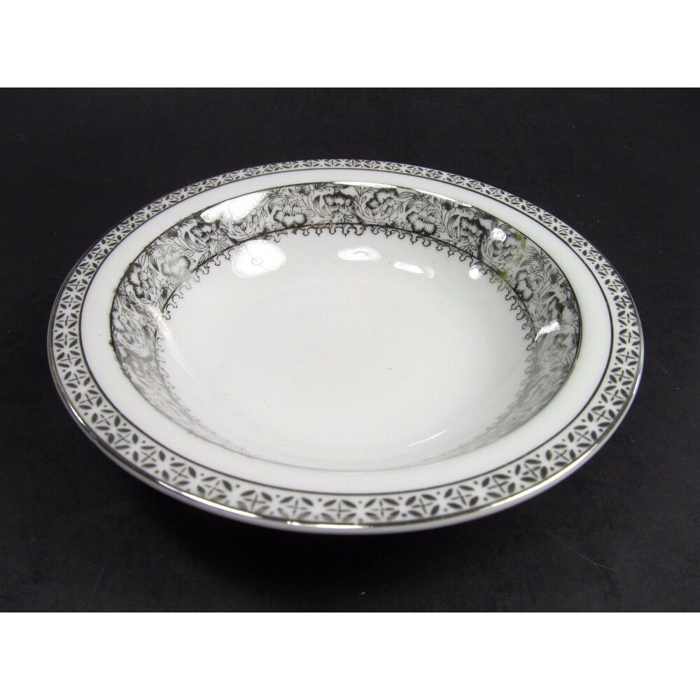 Kutani Hand Painted Floral Platinum Berry Sauce Bowls 5.5" Bundle of 7